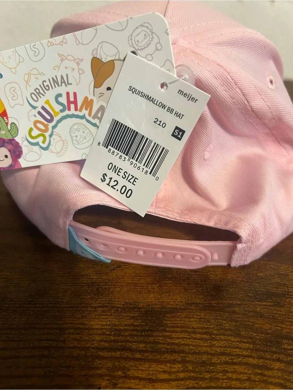 Squishmallows Pink Glitter Brim Kids Baseball Cap Hat Scarlet Sofia Cassy OS